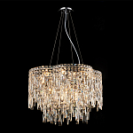 Люстра подвесная с хрустальными подвесками и металлическим основанием цвета Хром Ludivine Lighting варинант исполнения - 4 | Loft Concept в Уфе
