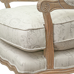 Кресло со спинкой из ротанга Ellie Rattan Armchair beige print flax варинант исполнения - 4 | Loft Concept в Уфе