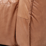 Трехместный диван с кожаной обивкой коричневый Coste Leather Sofa варинант исполнения - 7 | Loft Concept в Уфе