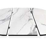 Стол обеденный раздвижной со столешницей белый мрамор Magali варинант исполнения - 7 | Loft Concept в Уфе