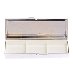 Таблетница карманная прямоугольная с 3-мя отделениями с зеркалом и накладкой из натурального камня Содалит Silver Stone Pillboxes варинант исполнения - 2 | Loft Concept в Уфе