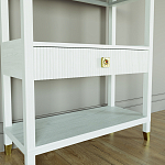 Стеллаж Elsa Dreams White со стеклянными полками и ящиком варинант исполнения - 2 | Loft Concept в Уфе