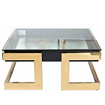 Стол журнальный квадратный с стеклянной столешницей Alonso Glass варинант исполнения - 1 | Loft Concept в Уфе