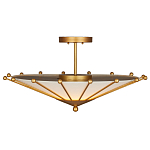 Потолочный светильник в форме конуса с каркасом золотого цвета и тканевым абажуром Inspiration in Light варинант исполнения - 3 | Loft Concept в Уфе