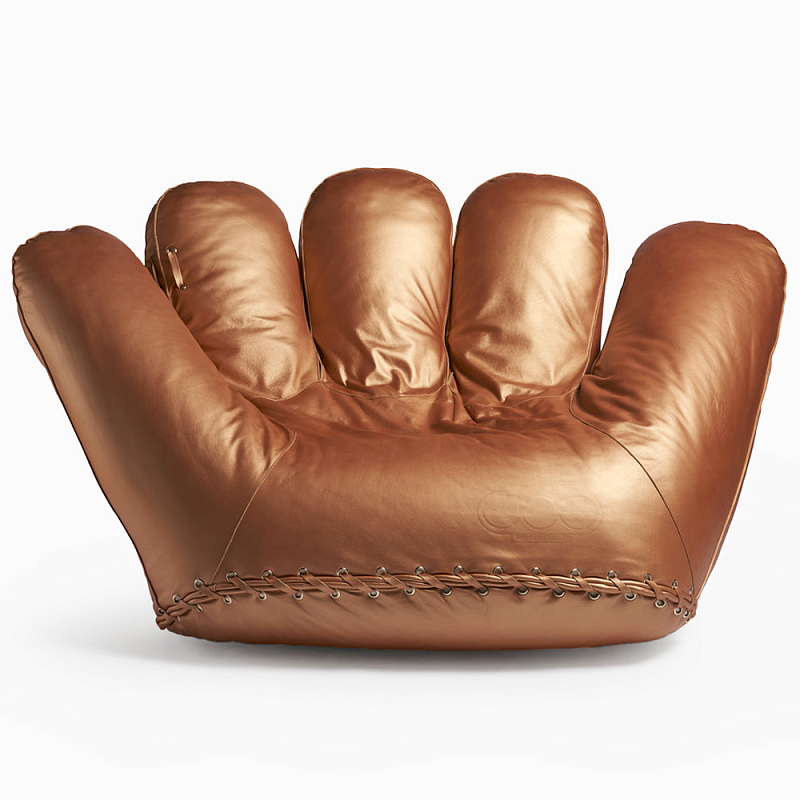 Дизайнерское кожаное кресло в форме руки Poltronova Joe Gold Armchair Золотой Дизайнерское кожаное кресло в форме руки Poltronova Joe Gold Armchair Золотой в Уфе | Loft Concept