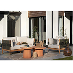 Садовый диван из тикового дерева и веревок Оreon варинант исполнения - 7 | Loft Concept в Уфе