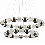Светодиодная двухъярусная кольцевая люстра Crystal Globule Chandelier Gold варинант исполнения - 1 | Loft Concept в Уфе
