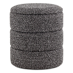 Пуф Three Gray в ткани букле серого цвета варинант исполнения - 1 | Loft Concept в Уфе