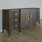 Большой Комод-буфет Elsa Dreams Walnut с ящиками варинант исполнения - 4 | Loft Concept в Уфе