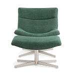 Кресло вращающееся с подставкой для ног зеленое Verdante варинант исполнения - 2 | Loft Concept в Уфе