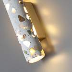 Бра с цилиндрическим белым бетонным плафоном Terrazzo Light варинант исполнения - 4 | Loft Concept в Уфе