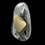 Бра овальное из стекла с золотым элементом Flow Texture  варинант исполнения - 6 | Loft Concept в Уфе