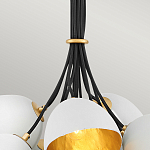 Люстра с 15-ю белыми  плафонами с золотой внутренней поверхностью Hinkley варинант исполнения - 9 | Loft Concept в Уфе