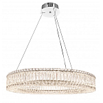 Люстра подвесная круглая из прозрачного хрусталя с корпусом из металла цвета хром Selfsufficient варинант исполнения - 4 | Loft Concept в Уфе