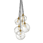 Подвесной светильник с шестью прозрачными стеклянными шарообразными плафонами Hinkley варинант исполнения - 1 | Loft Concept в Уфе