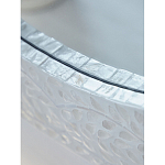 Зеркало круглое инкрустированное раковинами устриц Bone Inlay Dome Mirror White варинант исполнения - 5 | Loft Concept в Уфе