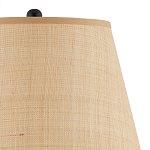 Настольная лампа темно-коричневая с тканевым абажуром в форме конуса Сhieftain варинант исполнения - 2 | Loft Concept в Уфе