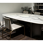 Стол обеденный мраморный с колоннами Marble Column Table варинант исполнения - 4 | Loft Concept в Уфе