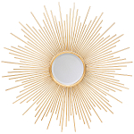 Зеркало-солнце круглое в раме из металла с золотыми с лучами Rays of Peace варинант исполнения - 1 | Loft Concept в Уфе