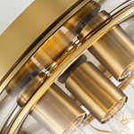 Потолочный светильник для ванных комнат с круглым стеклянным плафоном и тремя лампами Quoizel варинант исполнения - 4 | Loft Concept в Уфе