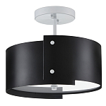 Потолочный светильник круглый светодиодный Semicircular White Panels чёрный варинант исполнения - 3 | Loft Concept в Уфе