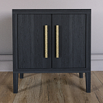 Тумбочка Primo с дверцами шпон Черный дуб варинант исполнения - 2 | Loft Concept в Уфе