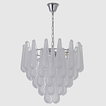 Люстра с подвесками из рифленного стекла в форме капель Textured Glass Chandelier варинант исполнения - 2 | Loft Concept в Уфе