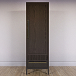 Узкий Шкаф Primo с 2 выдвижными ящиками Темный орех варинант исполнения - 2 | Loft Concept в Уфе