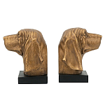 Держатель для книг с бронзовыми фигурками головы собаки Dog Elegance  варинант исполнения - 1 | Loft Concept в Уфе