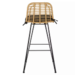 Стул барный с ротанговым плетением Half Bar Chair with Wicker без подлокотников варинант исполнения - 3 | Loft Concept в Уфе