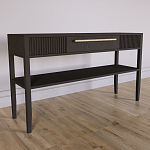 Дизайнерская Консоль с полкой и ящиком Primo Темный орех варинант исполнения - 2 | Loft Concept в Уфе