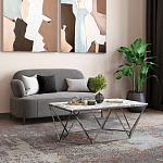 Диван в велюровой обивке серого цвета COLOR BLOCK варинант исполнения - 9 | Loft Concept в Уфе