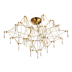 Потолочный светильник с тонкой металлической конструкцией цвета золото Quasar варинант исполнения - 1 | Loft Concept в Уфе