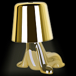 Настольная лампа фигурная цвета золото с гладким абажуром Высота 16 см Sophia варинант исполнения - 7 | Loft Concept в Уфе