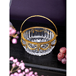 Корзиночка из прозрачного стекла с бронзовой ручкой Eden Garden варинант исполнения - 3 | Loft Concept в Уфе