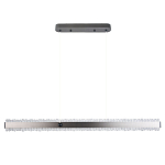 Люстра линейная металлическая черного цвета с прозрачным декором по краям Radiant Rail варинант исполнения - 2 | Loft Concept в Уфе