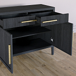 Буфет Primo с двумя ящиками и двумя фасадами Черный дуб варинант исполнения - 5 | Loft Concept в Уфе