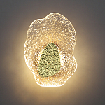 Бра с рельефным волнообразным стеклянным плафоном и вставкой из мрамора Liquid Stone варинант исполнения - 4 | Loft Concept в Уфе