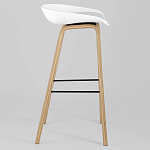 Барный стул на ножках из натурального дерева Boras White варинант исполнения - 2 | Loft Concept в Уфе