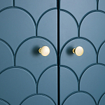 Шкаф двухдверный Scale Ornament Blue Wardrobe варинант исполнения - 8 | Loft Concept в Уфе