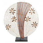 Настольная лампа из перламутра и дерева на подставке Indonesian Shell Flower варинант исполнения - 3 | Loft Concept в Уфе