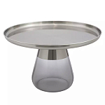 Кофейный столик с основанием из закаленного стекла Classic Round Gray Table варинант исполнения - 1 | Loft Concept в Уфе