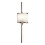 Бра вертикальное с белым полукруглым плафоном и длинным стержнем L Kichler варинант исполнения - 1 | Loft Concept в Уфе