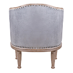 Кресло низкое с мягкой обивкой из велюра на 4-х деревянных ножках Emile Armchair grey варинант исполнения - 3 | Loft Concept в Уфе