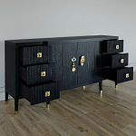 Большой Комод-буфет Elsa Dreams Black с ящиками варинант исполнения - 6 | Loft Concept в Уфе