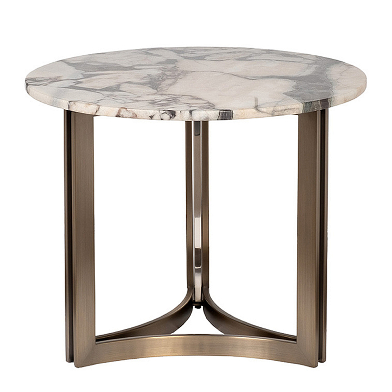 Столик журнальный с круглой мраморной столешницей Unique Stone Design  в Уфе | Loft Concept 