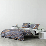 Постельное белье из сатина с принтом треугольники 150х200 см Triangular Dreams варинант исполнения - 6 | Loft Concept в Уфе