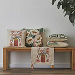 Подушка с цветочным принтом Blooming Elegance Rose варинант исполнения - 5 | Loft Concept в Уфе