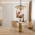 Люстра с прямоугольными хрустальными плафонами Glass Rectangles Gold Chandelier 60 варинант исполнения - 2 | Loft Concept в Уфе