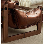 Кресло-диван кожаное на деревянном каркасе Medieval Furniture варинант исполнения - 6 | Loft Concept в Уфе